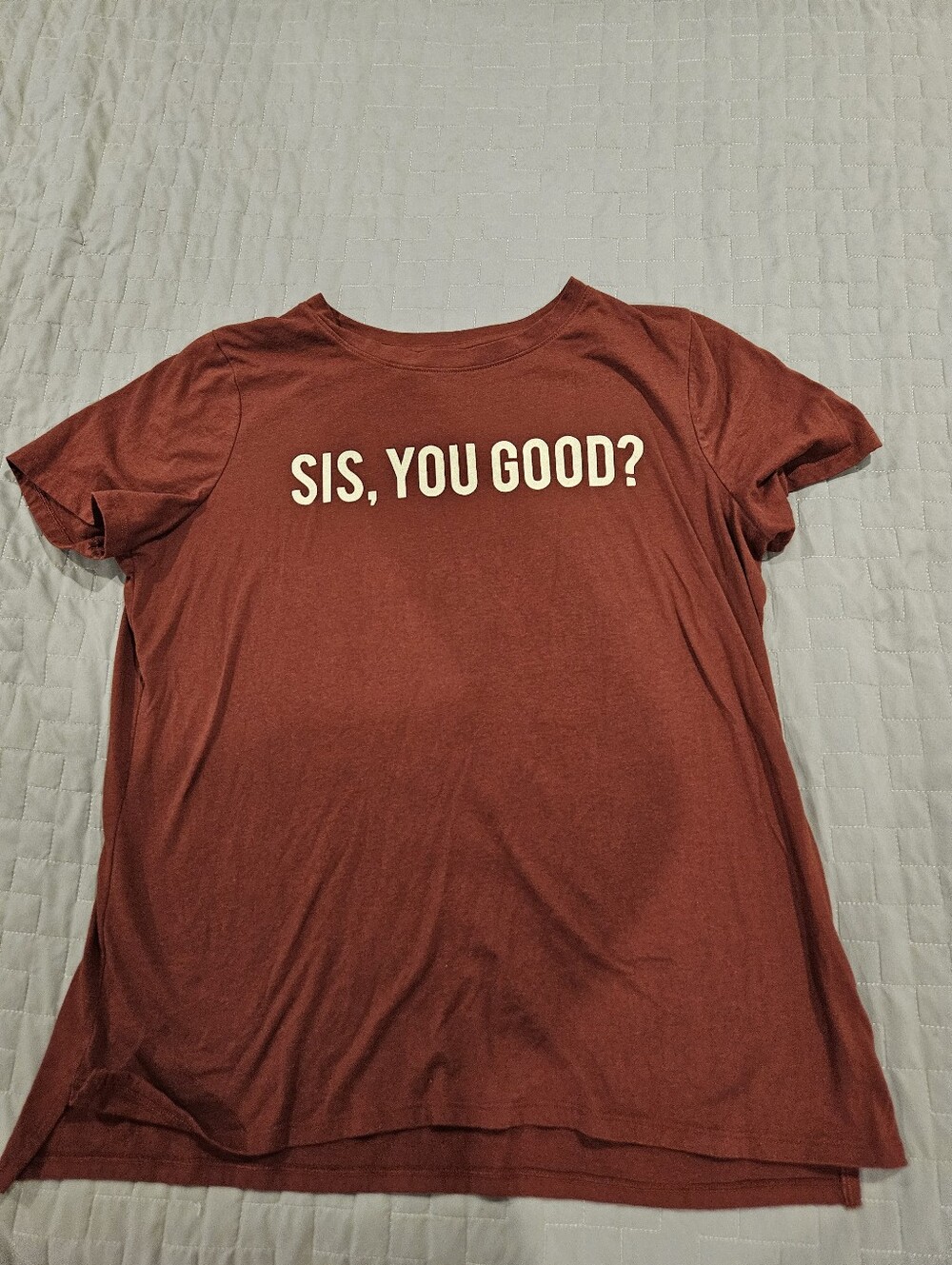 Sis, You Good? Women's Graphic Tee - Rust XL